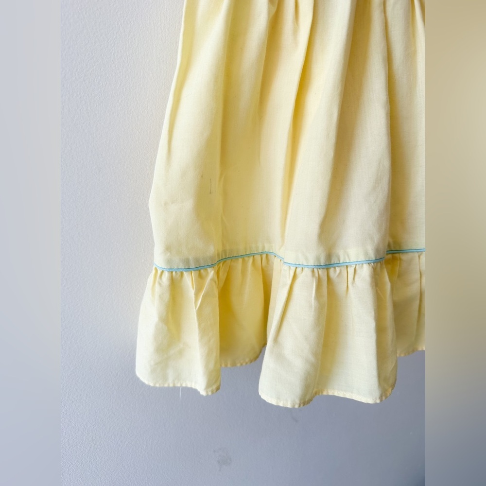 Vintage - Smocked Dress - Short Puff Sleeves - Yellow - Size 2T - Picture 9 of 9